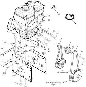 Engine Diagram and Parts List for 632130X16B 2004 Briggs and Stratton Snow Blower